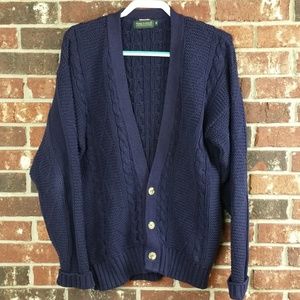 Flying Scotsman Collection Navy Blue Cardigan